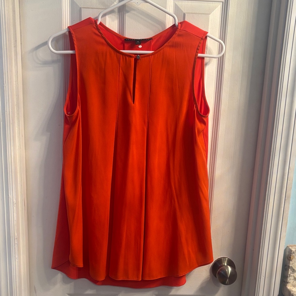 ANTONIO MELANI Vibrant Orange Sleeveless Blouse